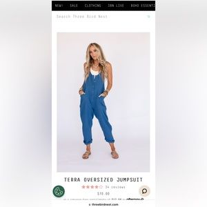 Terra Oversized Jumpsuit - Size Large - Never worn